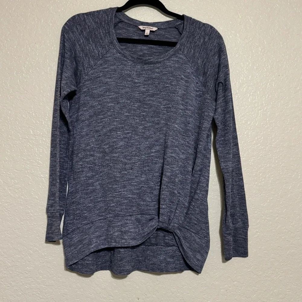 Juicy Couture Blue Grey Long Sleeve Top Size Large